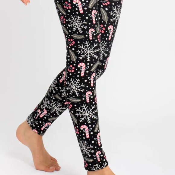 Just Cozy - Candy Cane Leggings - Picture 1 of 6